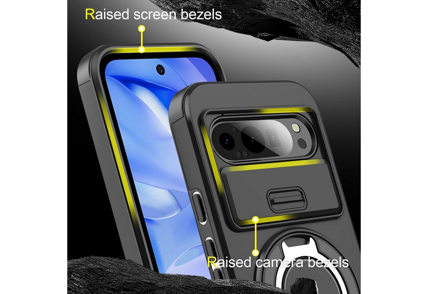 LuxusKollektion Handyhülle Schutzhülle Pixel 9 Pro XL Militärschutz Google Pixel 9 Pro XL Schwarz Bild 4