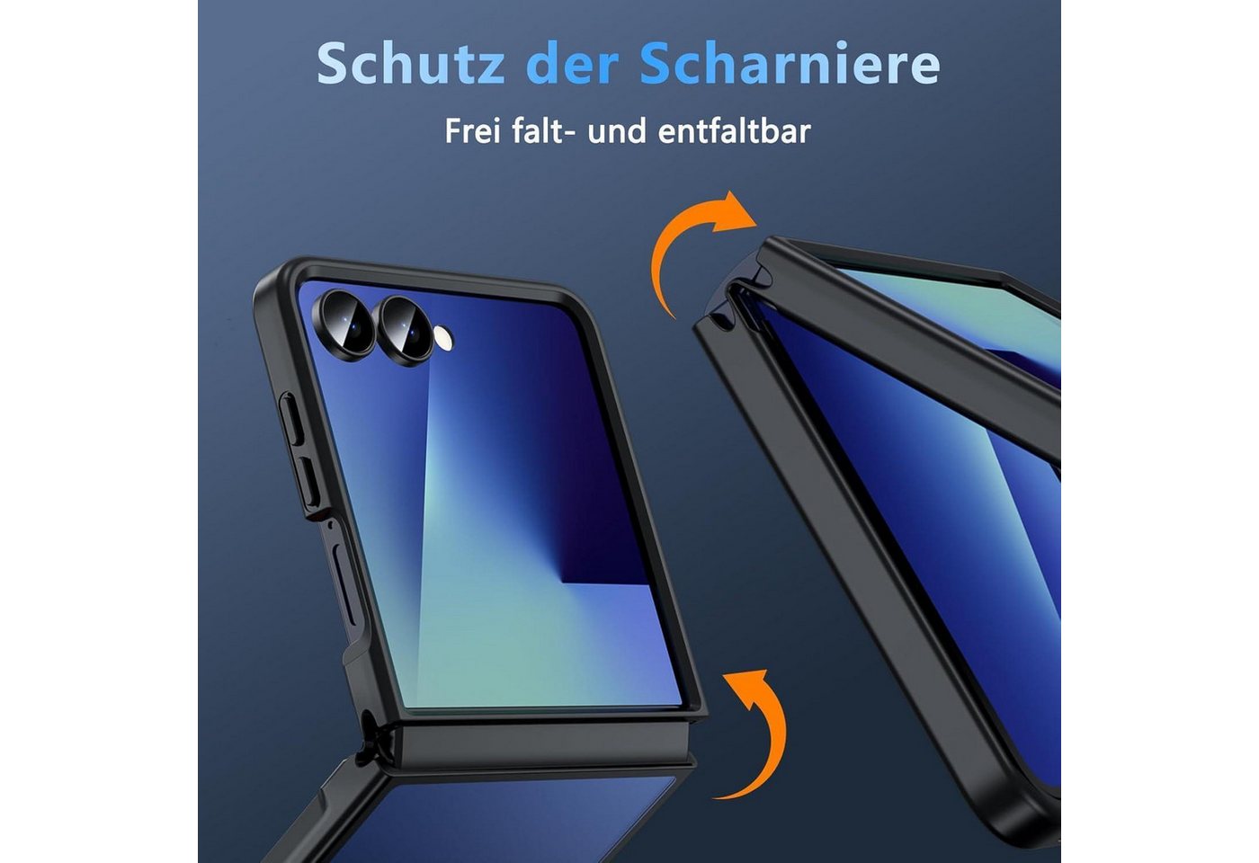 LuxusKollektion Smartphone-Hülle Hülle Z Flip 7 Militärschutz Antirutsch Samsung z flip 7-Schwarz Bild 5