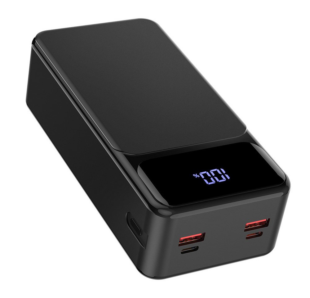 AeroAxis 50000mAh Powerbank 22,5W Schnellladung, 2 Ausgänge: 2 x USB-A Powerbank Schnellladefunktion 50000 mAh, 2 Ausgänge, Externer Akku für iPhone, Android, Reisen, Outdoor