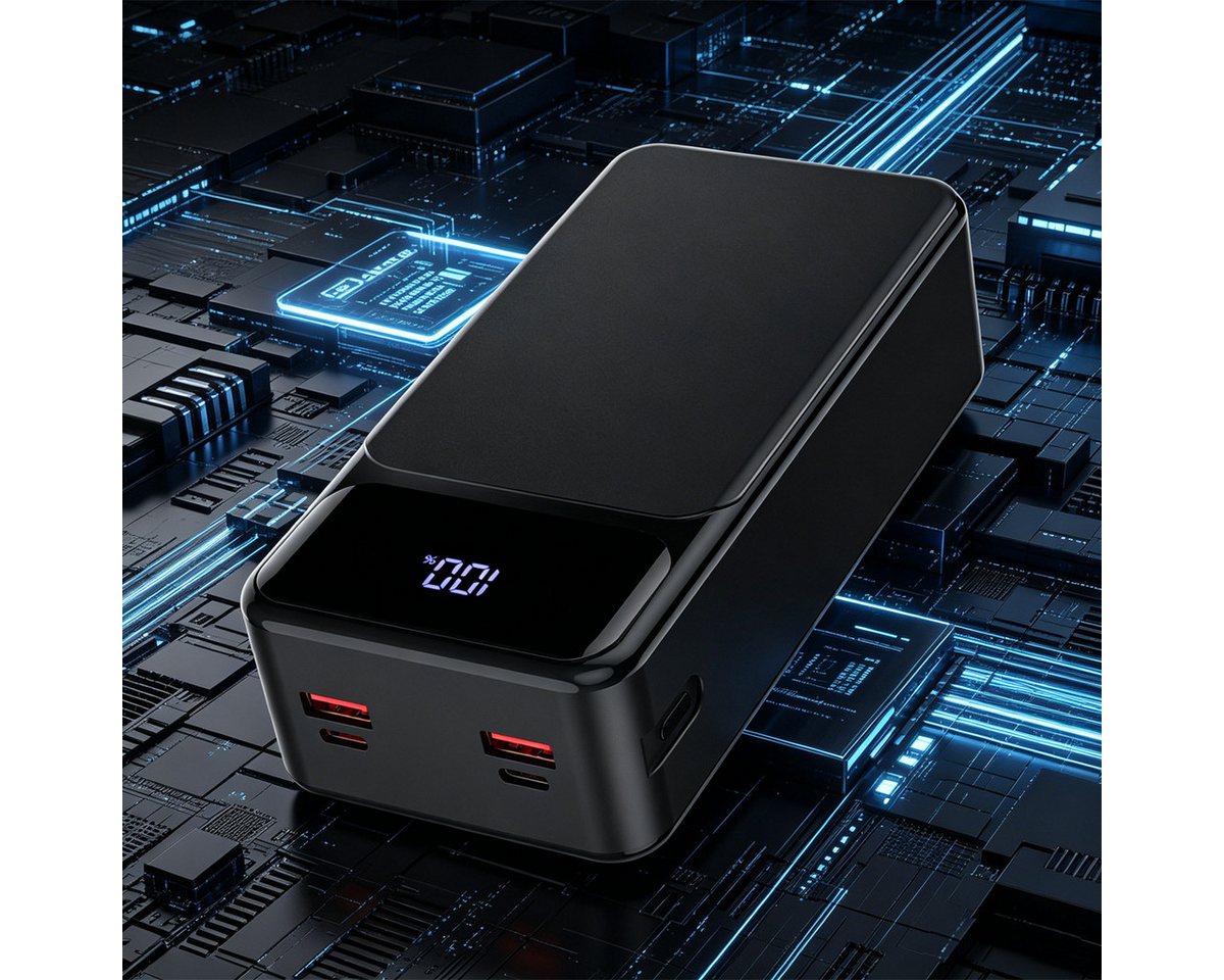 AeroAxis 50000mAh Powerbank 22,5W Schnellladung, 2 Ausgänge: 2 x USB-A Powerbank Schnellladefunktion 50000 mAh, 2 Ausgänge, Externer Akku für iPhone, Android, Reisen, Outdoor Bild 3