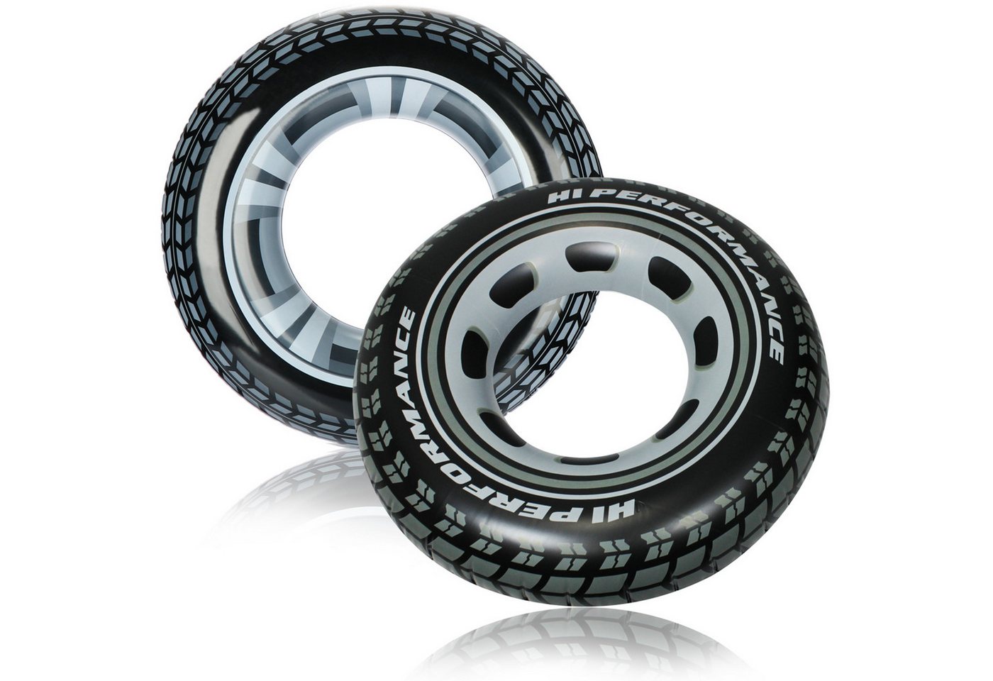 com-four Schwimmring Schwimmreifen als Autoreifen (2-tlg), Aufblasbarer Schwimmring Monster Truck Schwimmreifen Bild 3