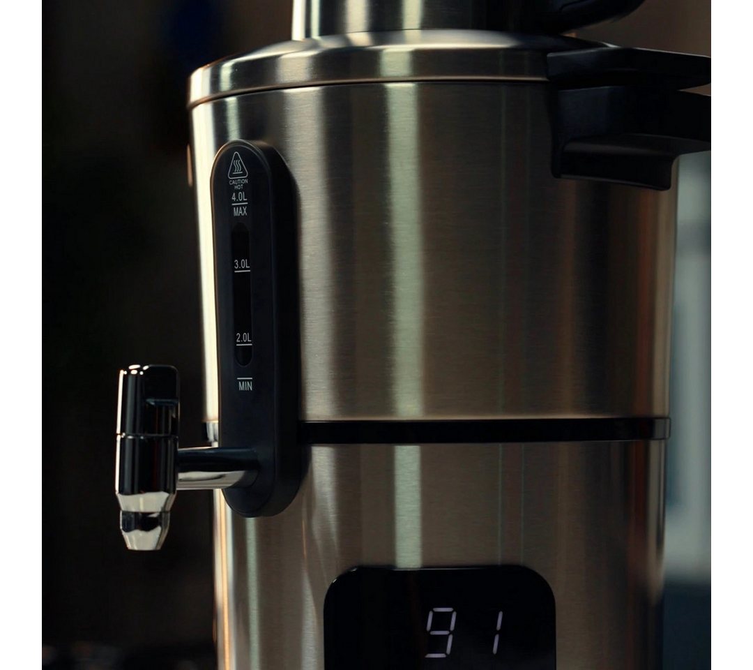 kochmaster Teebereiter KOCHMASTER Aura Elektrische Samowar aus Edelstahl, 2000 W, Elektrischer Samowar mit 4,0 L Wasserbehälter, 5 Programme Bild 4