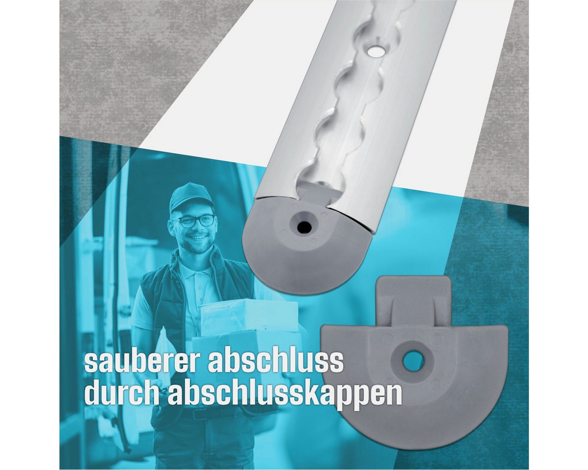 solidpro Spanngurt Airlineschiene 2x 0,5 Meter halbrund silber, TÜV zertifiziert (2-St) Bild 5