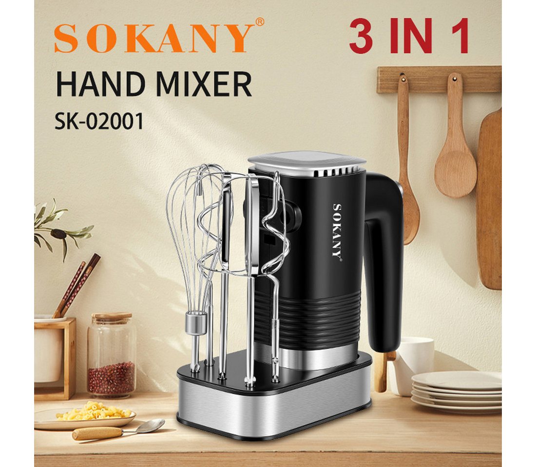 SOKANY Handmixer 3 in 1 800W Handrührgerät Handrührer, 5 Geschwindigkeiten, 800 W Bild 5
