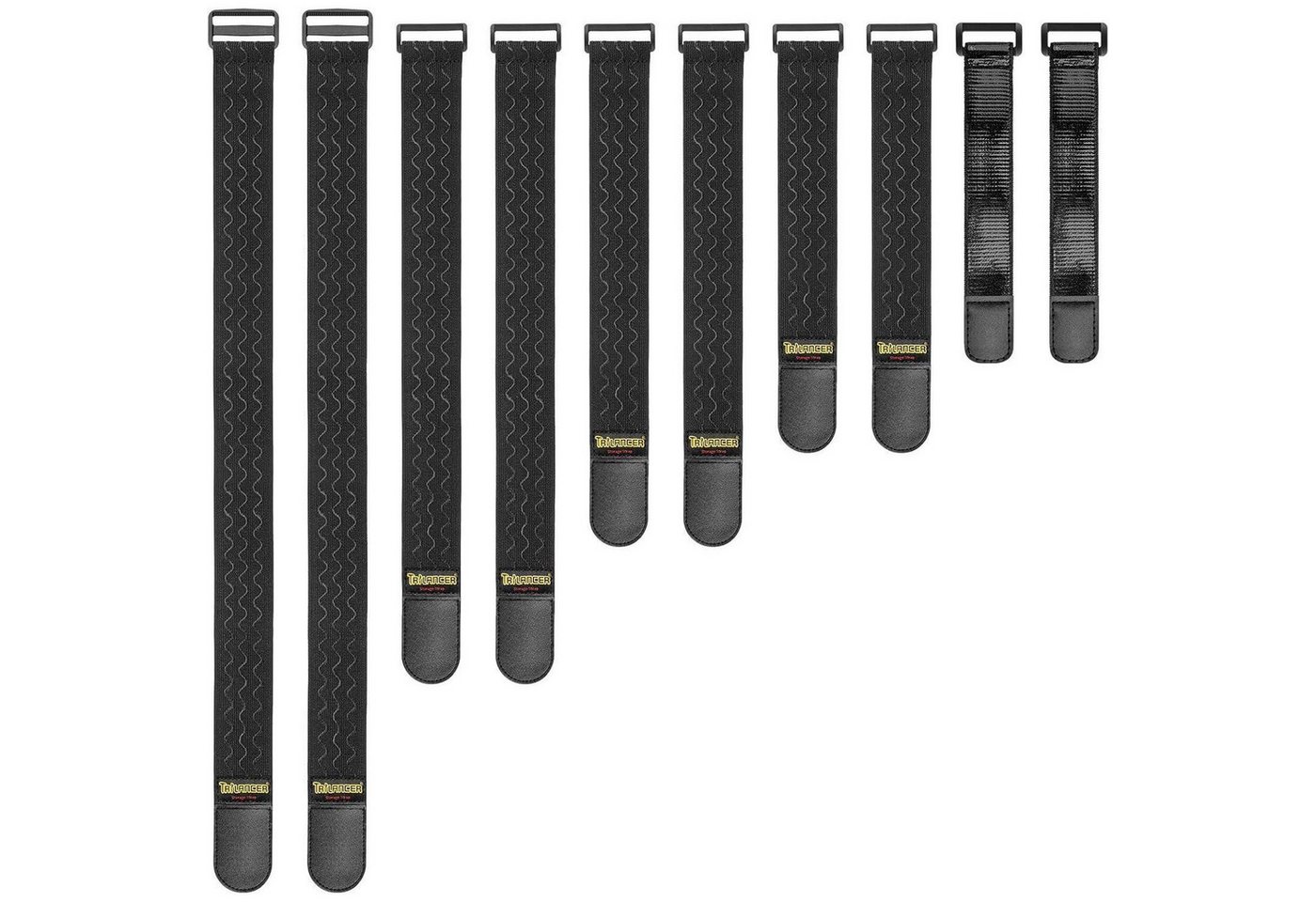 LuxusKollektion Spanngurt Gurtbänder Klettverschlüsse Klettgurte 5 Größen (23+30+36+46+61cm)