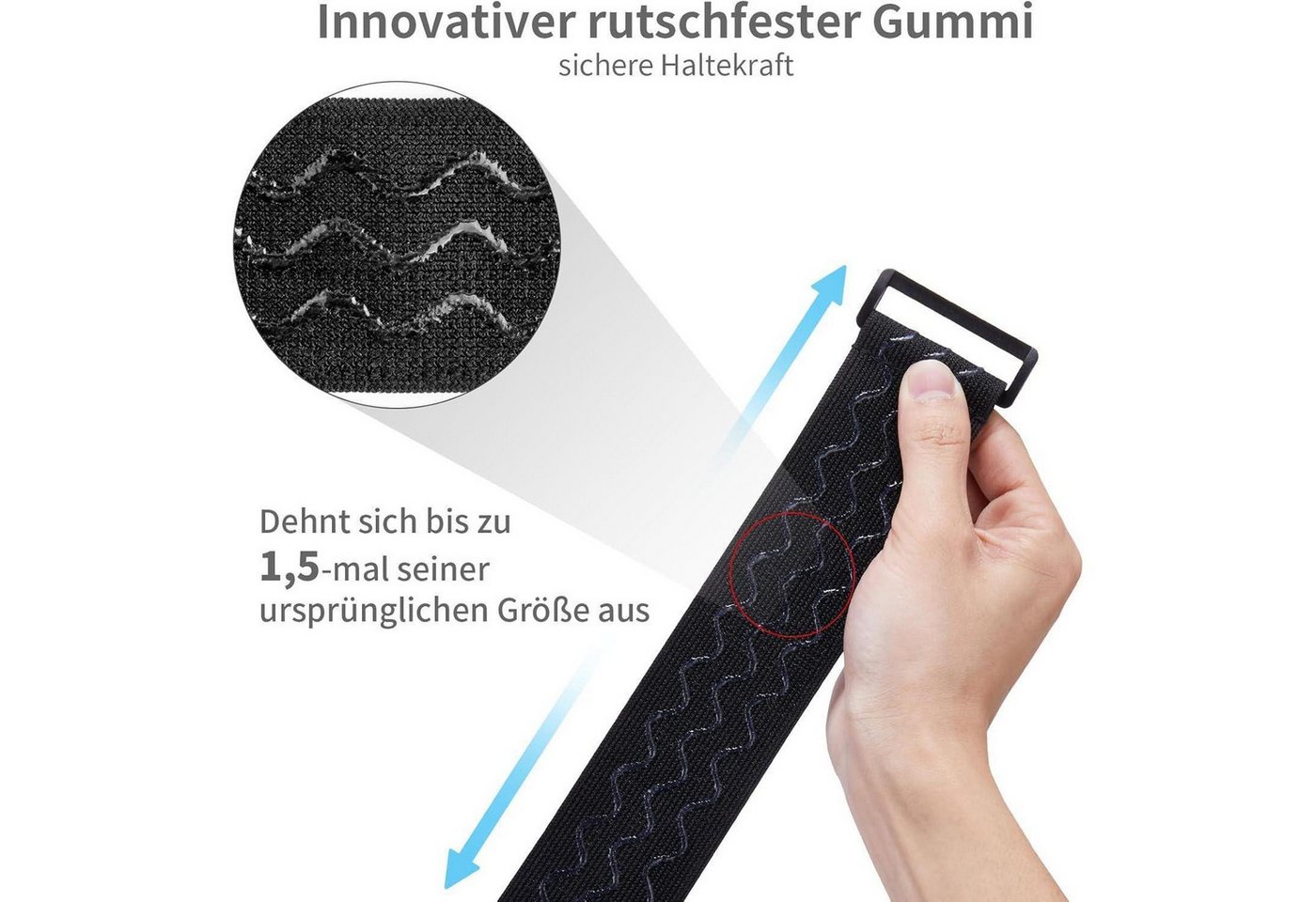 LuxusKollektion Spanngurt Gurtbänder Klettverschlüsse Klettgurte 5 Größen (23+30+36+46+61cm) Bild 4