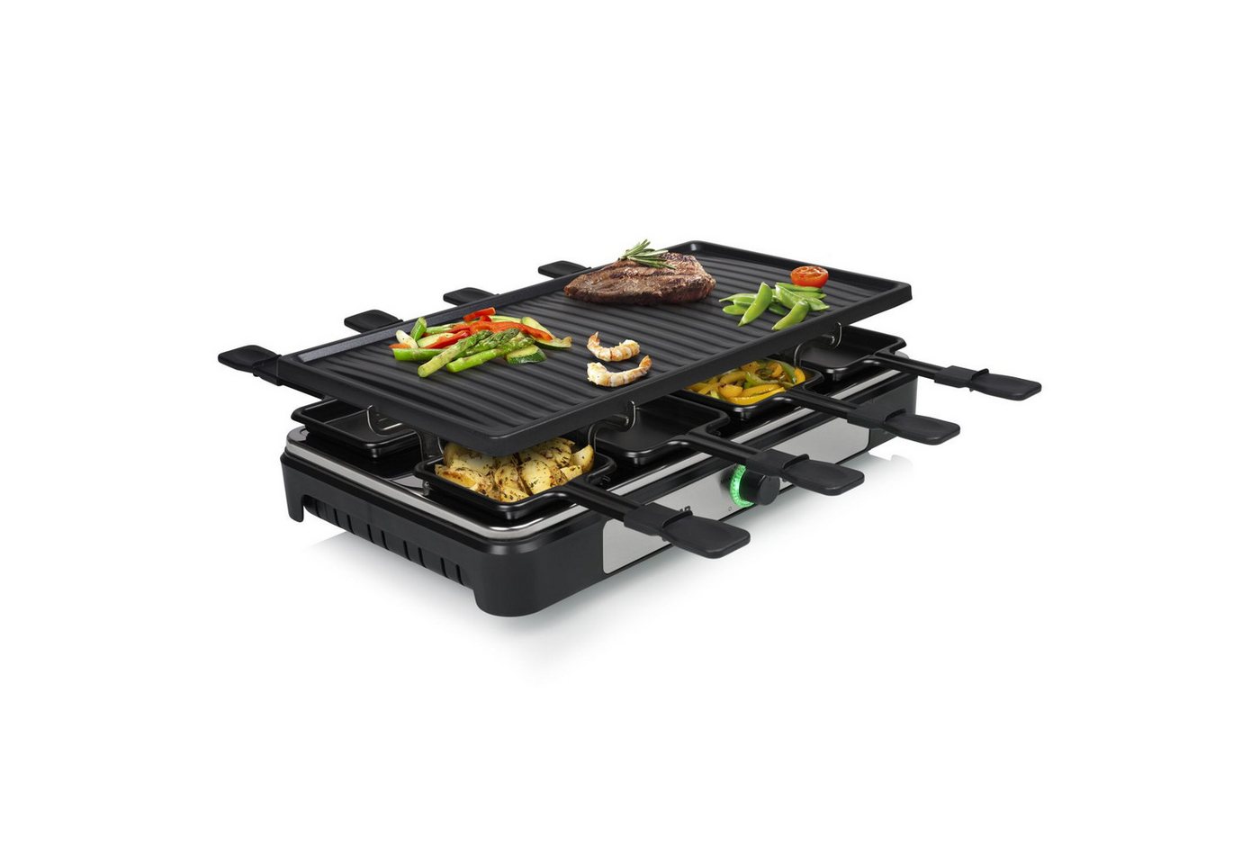 Tristar Raclette Tristar RA-2746 Raclette - Große Backfläche - Bis zu 8 Personen, Geeignet für 8 Personen – Regelbarer Thermostat