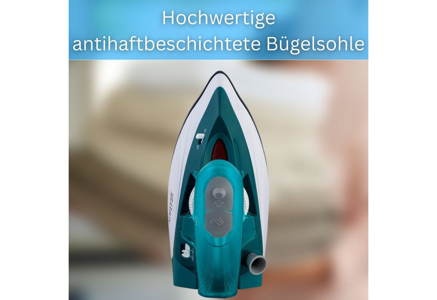 Zilan Dampfbügeleisen ZLN-4223, 1100 W, Antihaft Beschichtete Bügelsohle,Temperaturkontrolle Bild 5