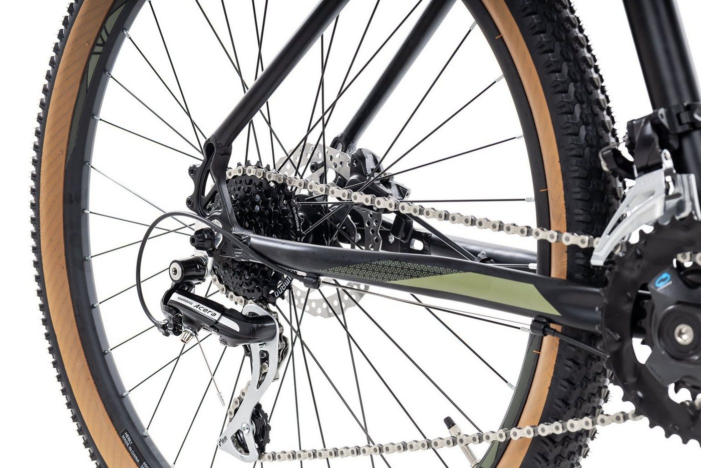Axess Mountainbike KEEDO, 16 Gang Shimano Acera M3020 8 speed Schaltwerk, Kettenschaltung, MTB-Hardtail Herrenrad 29 Zoll schwarz/grau Bild 4