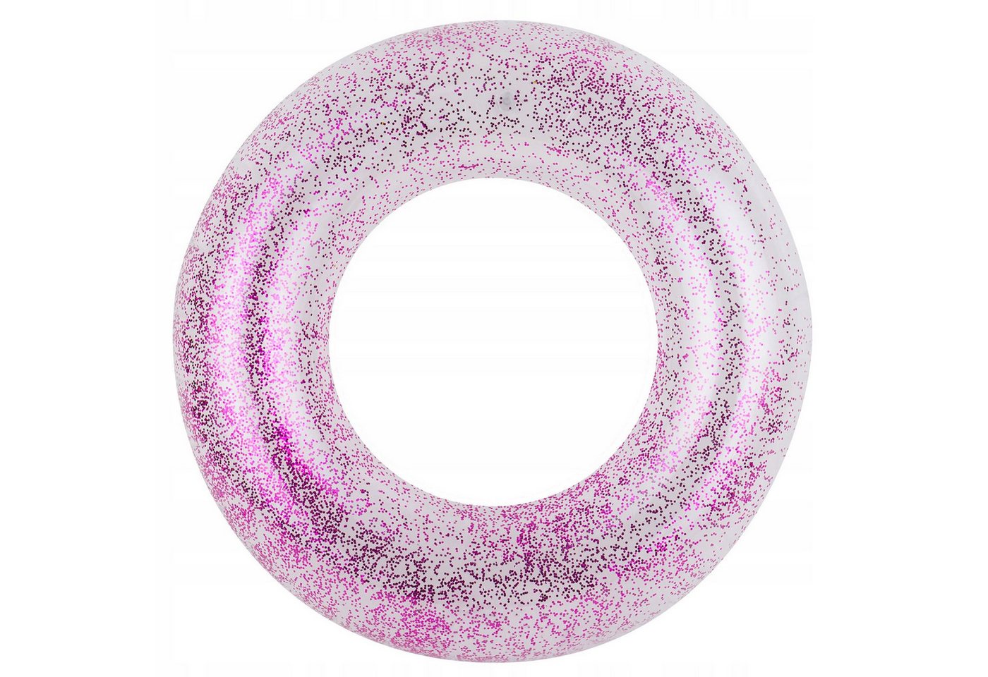 Festivalartikel Schwimmring Aufblasbarer Schwimmring Glitzer 75cm - Rosa Holo PVC für Kinder