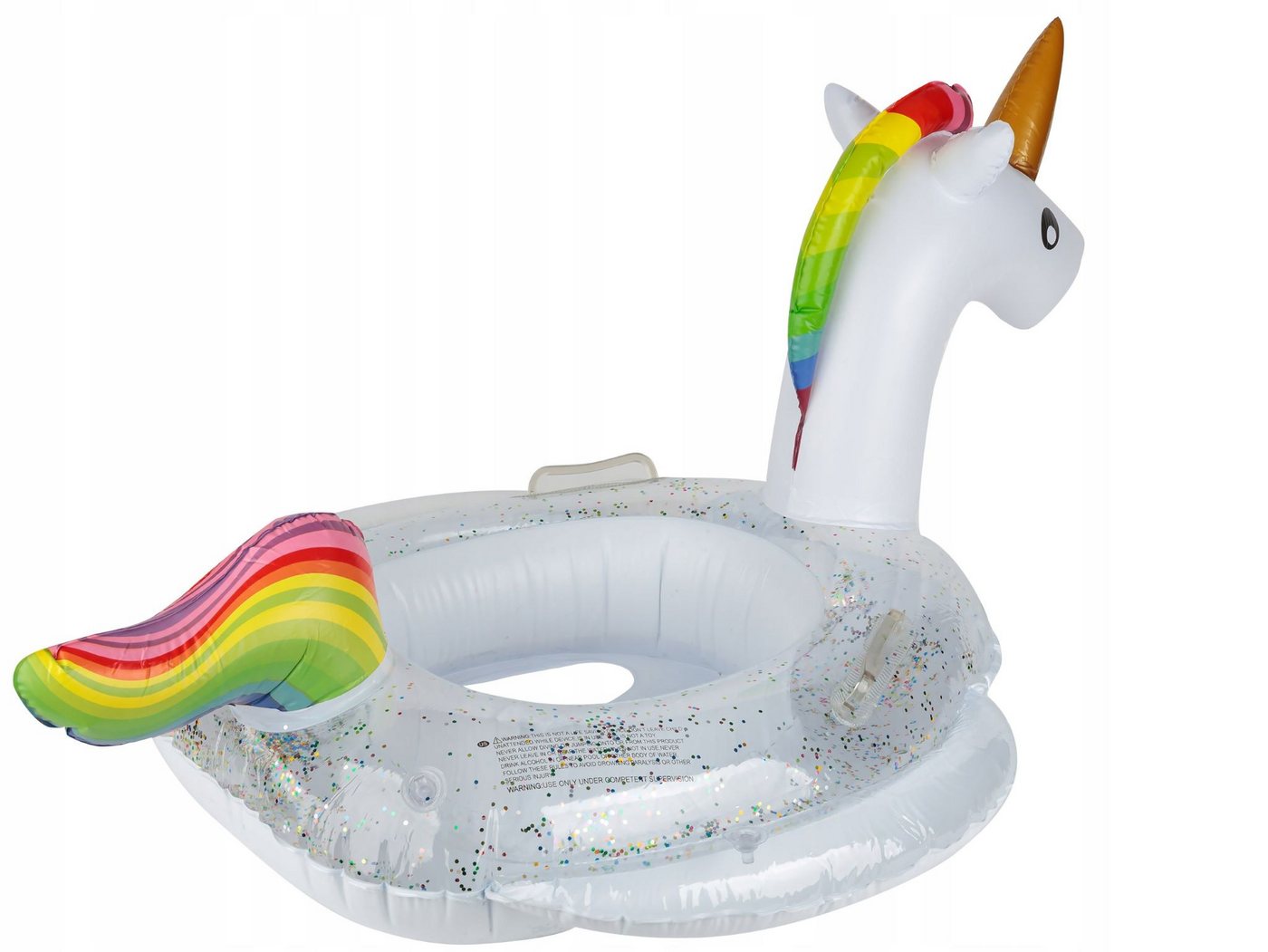 Festivalartikel Schwimmring Aufblasbarer Einhorn-Schwimmring mit Sitz für Kinder Bild 2
