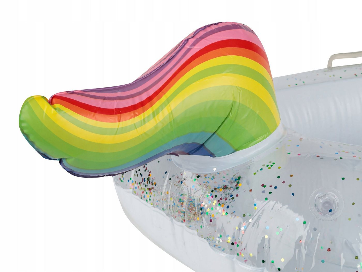 Festivalartikel Schwimmring Aufblasbarer Einhorn-Schwimmring mit Sitz für Kinder Bild 3