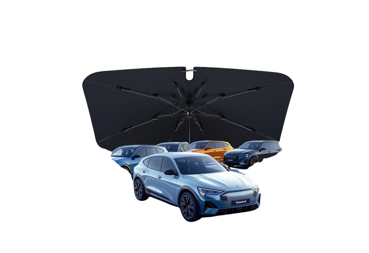 HS.SUPPLY Autosonnenschutz Frontscheibenabdeckung, Auto Sonnenschutzschirm, Auto Sonnenschutz, Universell einsetzbar, gesäumte Ecken Bild 5