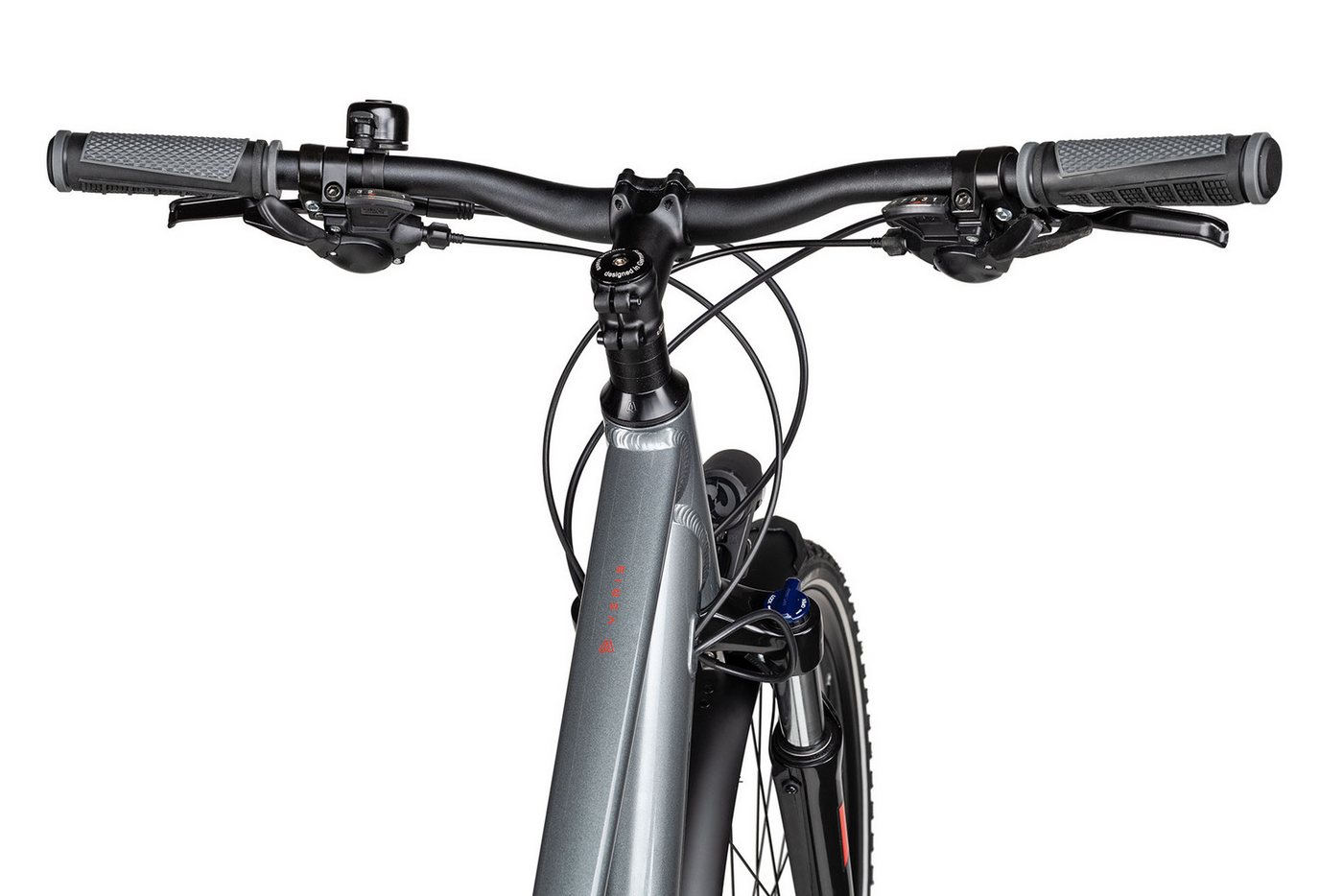 Axess Crossrad VERIS STREET Trapez, 27 Gang Shimano RD-Alivio M3100-9 Schaltwerk, Kettenschaltung, Damenrad 28 Zoll 27-Gang schwarz/grau Bild 3