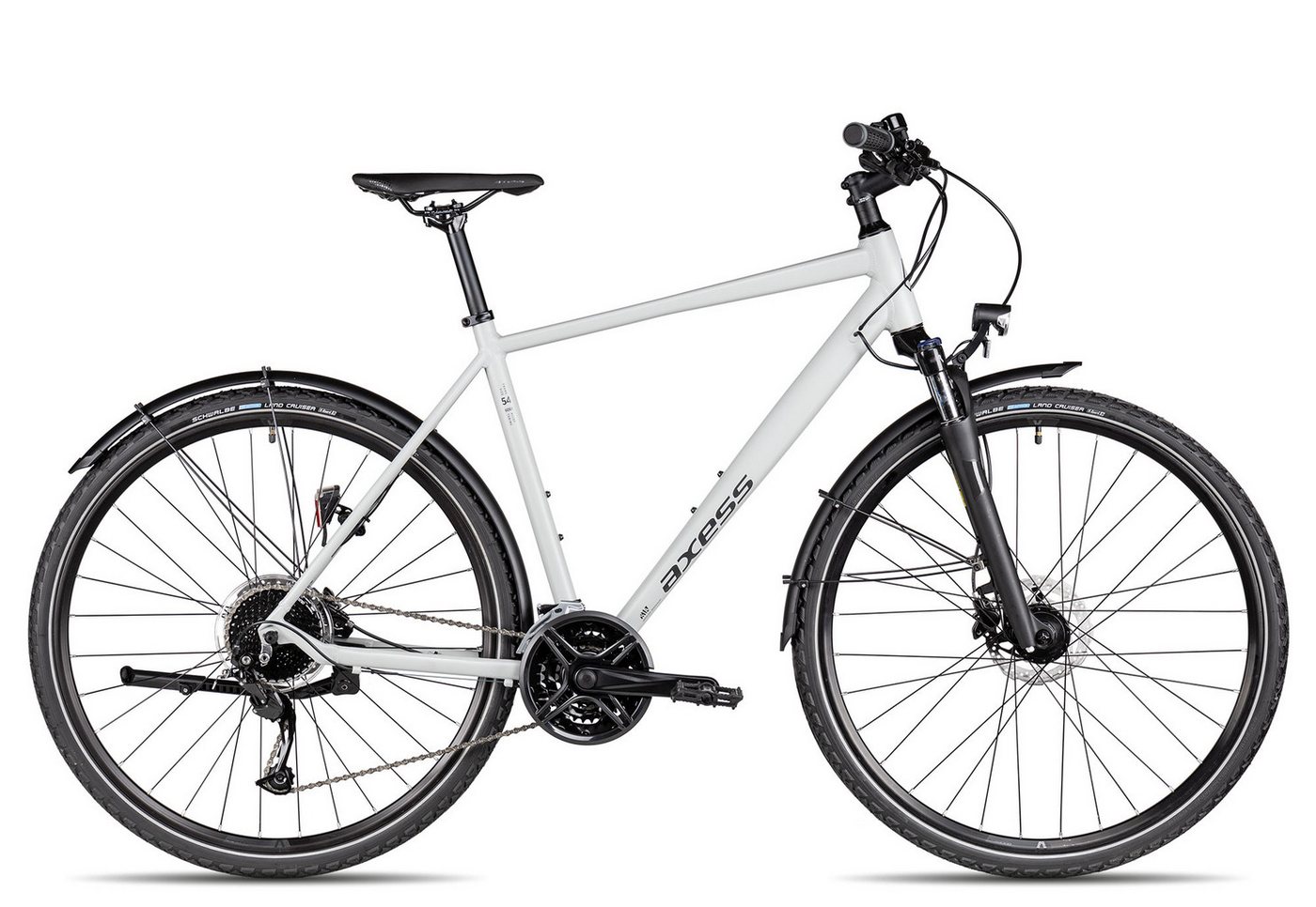 Axess Crossrad VERIS STREET, 27 Gang Shimano RD-Alivio M3100-9 Schaltwerk, Kettenschaltung, Herrenrad 28 Zoll 27-Gang weiß Bild 3