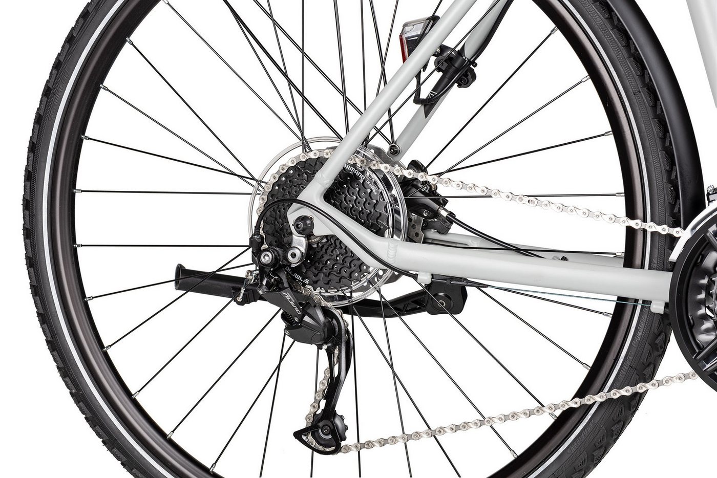 Axess Crossrad VERIS STREET, 27 Gang Shimano RD-Alivio M3100-9 Schaltwerk, Kettenschaltung, Herrenrad 28 Zoll 27-Gang weiß Bild 5