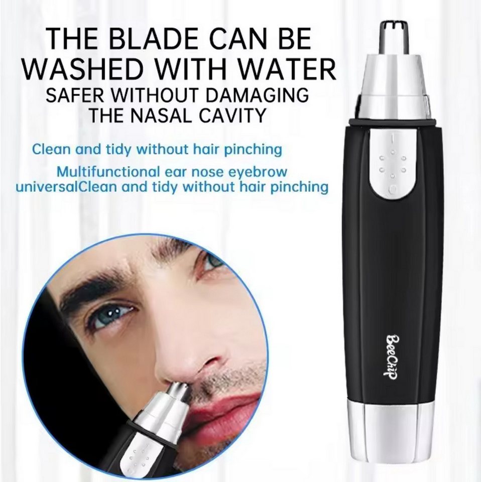 Montegoni Beauty-Trimmer Elektrischer Nasen- und Ohrenhaarschneider für Männer und Frauen, Schmerzloser Haarschneider mit langlebiger Klinge für präzises Trimmen