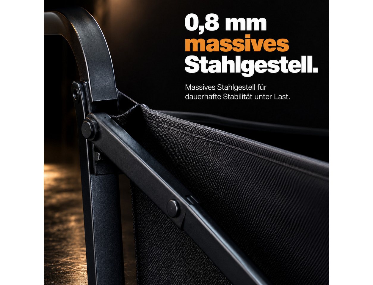 Onbest Bollerwagen PREMIUM Handwagen faltbar mit Schutzabdeckung, Wasserdicht, 61 Liter, Pop Up, bis 80kg Bild 5