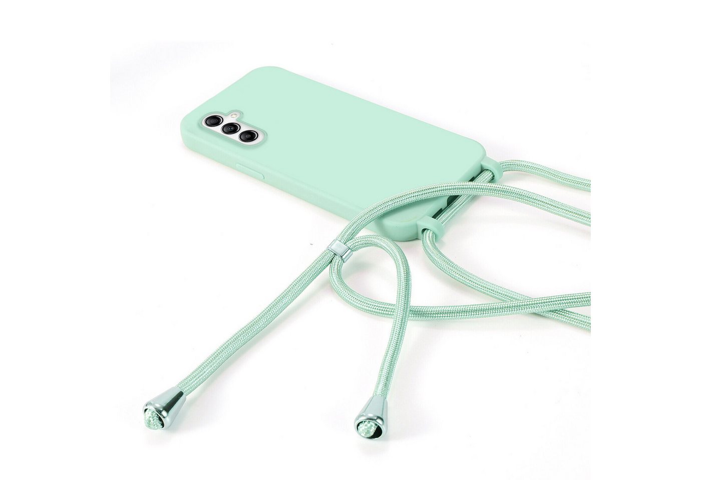 betterfon Handykette für Samsung Galaxy A14 Handyhülle mit Band & Kordel Bumper Mintgrün, Hände frei – mit Silikonhülle & Schnur für flexiblen Alltag