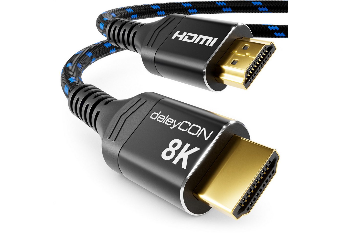 deleyCON deleyCON 3,0m 8K HDMI 2.1 Kabel UHD 2160p 8K@60Hz 4K@120Hz ARC CEC HDMI-Kabel Bild 5