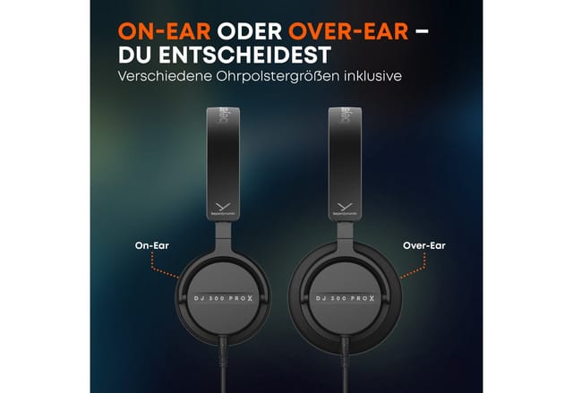 beyerdynamic DJ 300 PRO X DJ-Kopfhörer (Professioneller 2-in-1 DJ-Kopfhörer)