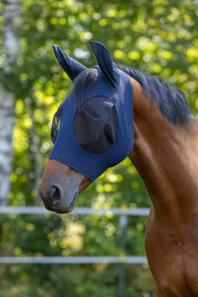 Kerbl Pferde-Fliegendecke Kerbl Fliegenschutzmaske FinoStretch blau, Full, 3229055