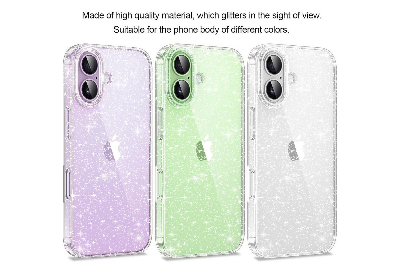 LuxusKollektion Handyhülle Handyhülle iPhone 17 Klar Glitzer TPU Stoßfest iphone 17 Trasparente