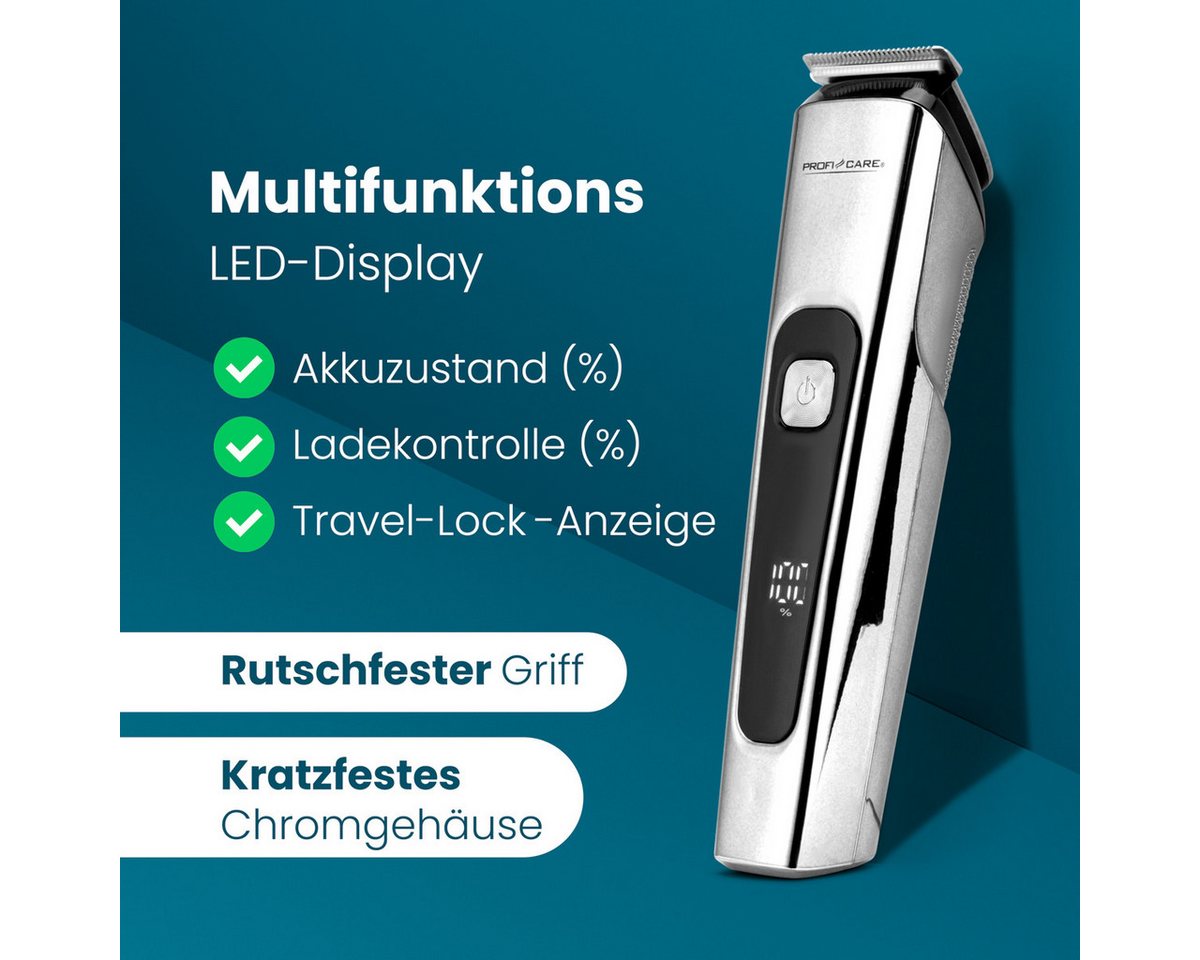 ProfiCare Haar- und Bartschneider PC-HSM/R 3143, Profi Haarschneidemaschine 3-12mm, 5 Scherköpfe Bild 2