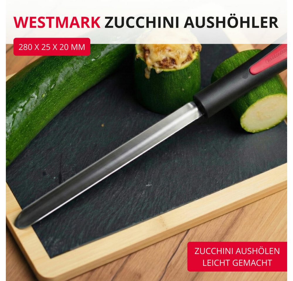 WESTMARK Entkerner zum Aushöhlen von Zucchini und anderem Gemüse, PP, TPE, Edelstahl, Made in Germany, spülmaschinengeeignet, BPA-frei Bild 3