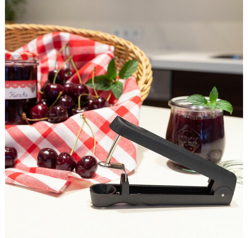 WESTMARK Entkerner für Kirschen, Kernetto, Schwarz, Kirschentkerner/-entsteiner, PA, Edelstahl, Made in Germany, spülmaschinengeeignet, BPA-frei, rostfrei