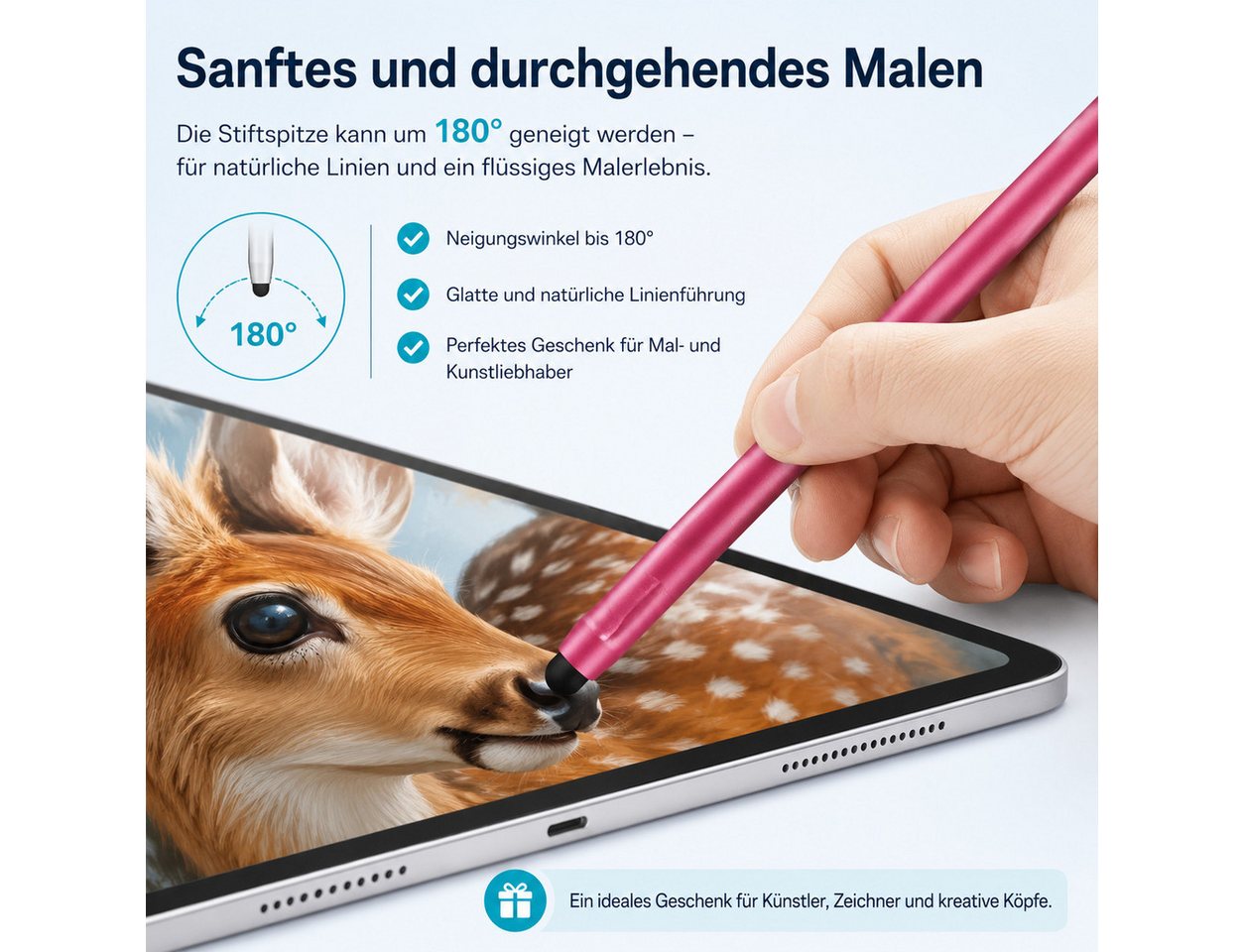 SpionProfi Eingabestift 4x Eingabestift Touchstift Handy Tablet Smartphone Universal TouchPen (1-St) 4x Universal Eingabestift für präzises Tippen auf Touchscreen-Geräten Bild 3
