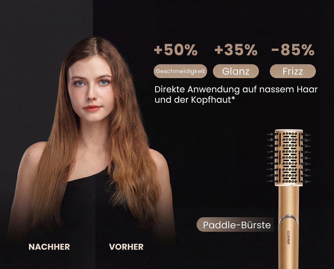GlamUp Haartrockner 5-in-1 Flexible Styler Multi Air Curler – Hochtouriger Hörföhn, Ohne Hitzeschäden, Geschenkset, mit Feststeller-Funktion, Schnell föhnendes Reisestylingtool Bild 2
