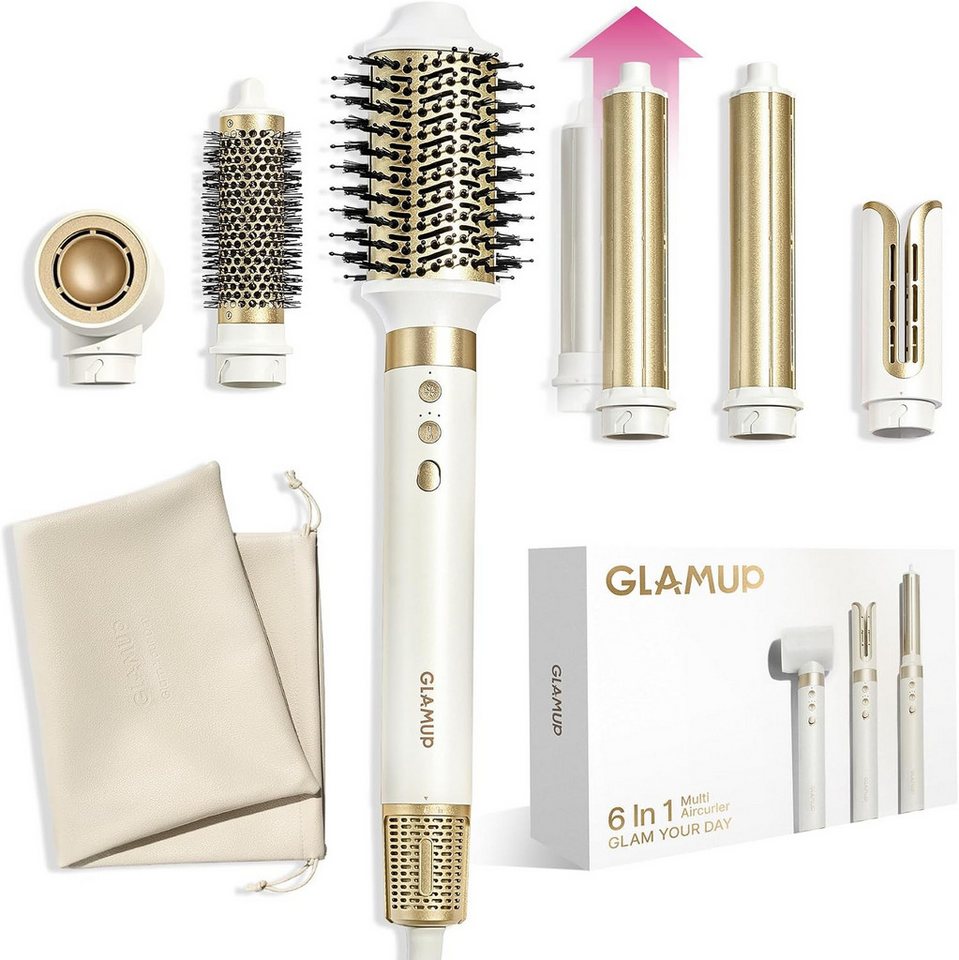 GlamUp Multihaarstyler AirCurler 6-in-1 Multifunktions-Haarstyler, Kein Hitzeschaden, 110.000 U/min Motor mit Coanda-Technologie & Föhnbürste Bild 2