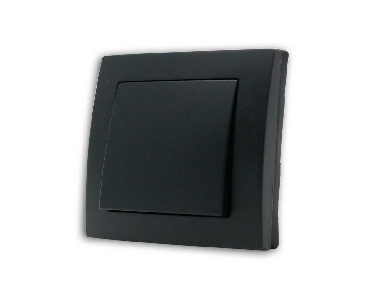 McPower FLAIR Wechselschalter IP44 schwarz, 250V~/10A, UP Unterputzschalter Bild 3