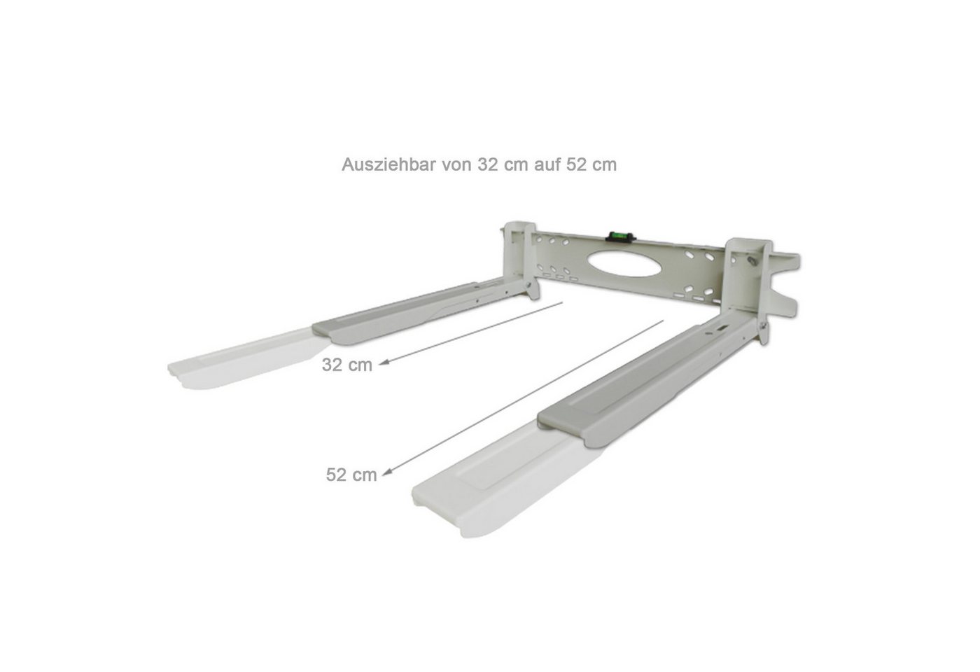 Drall Instruments Mikrowellen-Wandhalterung H75S, (1-tlg., Universal Mikrowellenhalter für Mikrowele, Backofen, Mini-Ofen, silber)