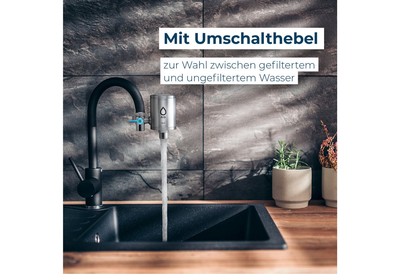 Alb Filter Wasserhahnfilter Duo Nano Wasserhahnfilter, gegen Bakterien, Legionellenschutz, zertifiziert, Made in Germany Bild 5