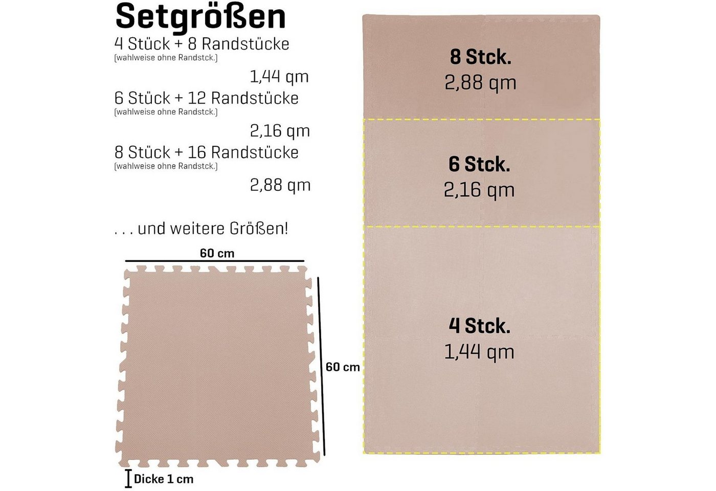 Sporttrend 24 Bodenmatte 4 Schutzmatten, 1,44qm (4-St), Bodenmatte Bild 2