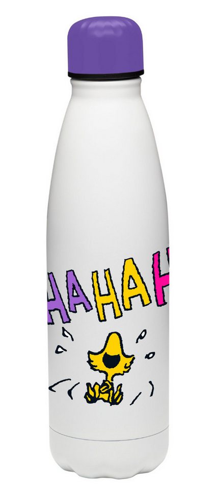 Geda Labels GmbH Isolierflasche Peanuts Woodstock, Weiß, 500 ml, doppelwandig, vakuum isoliert Bild 2