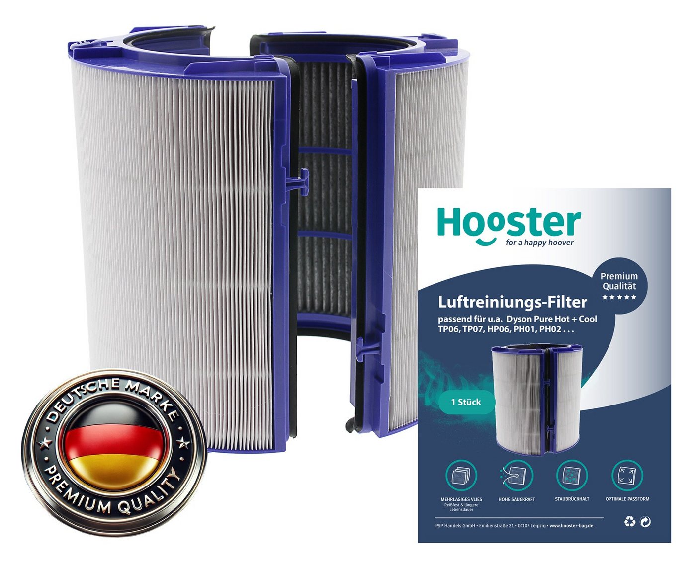 Hooster Luftfilter 1 Filter passend für Dyson Luftreiniger PH01 PH02 Pure Humidify, + Cool und TP06 HP06 Pure Hot + Cool Cryptomic Bild 5