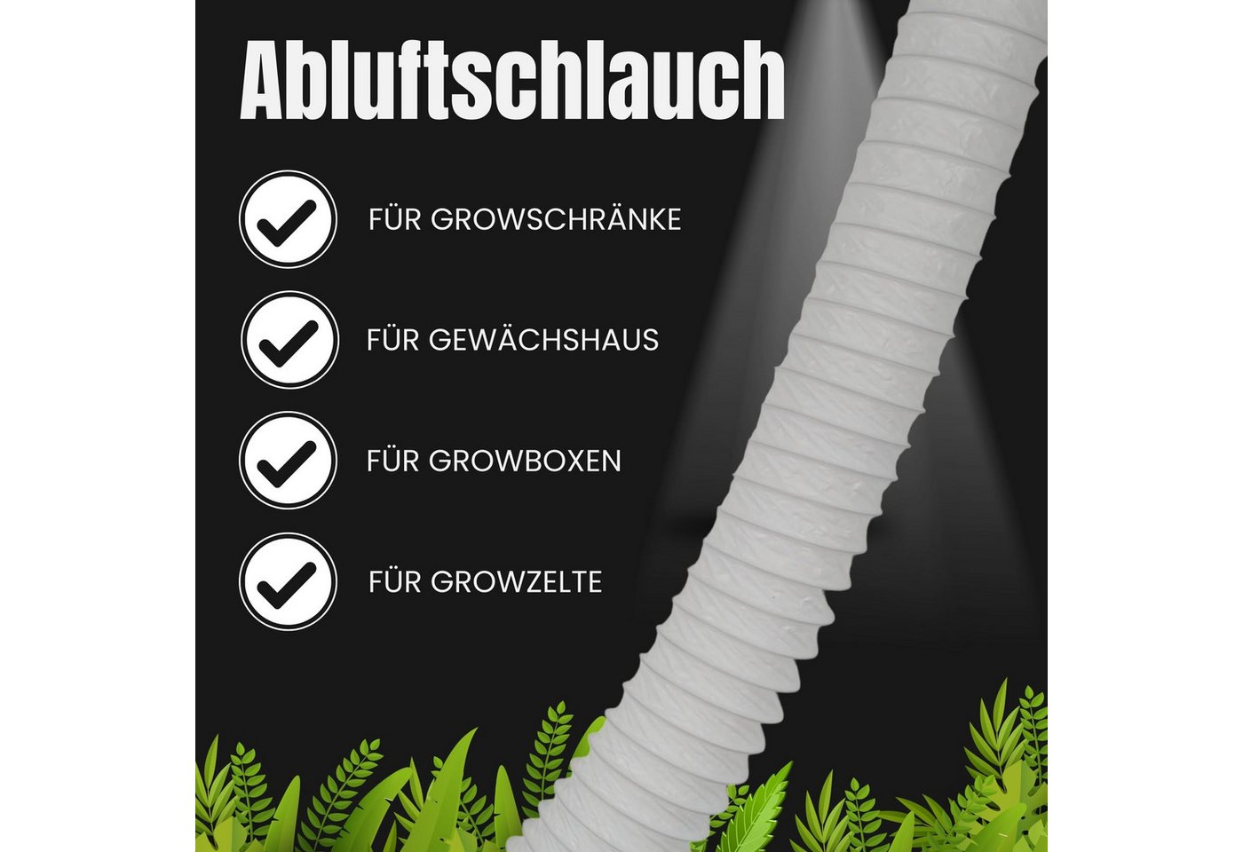 TronicXL Abluft-Set PVC Abluftschlauch 100mm 3m für Grow Box Zelt Schrank Grower Zubehör Bild 2