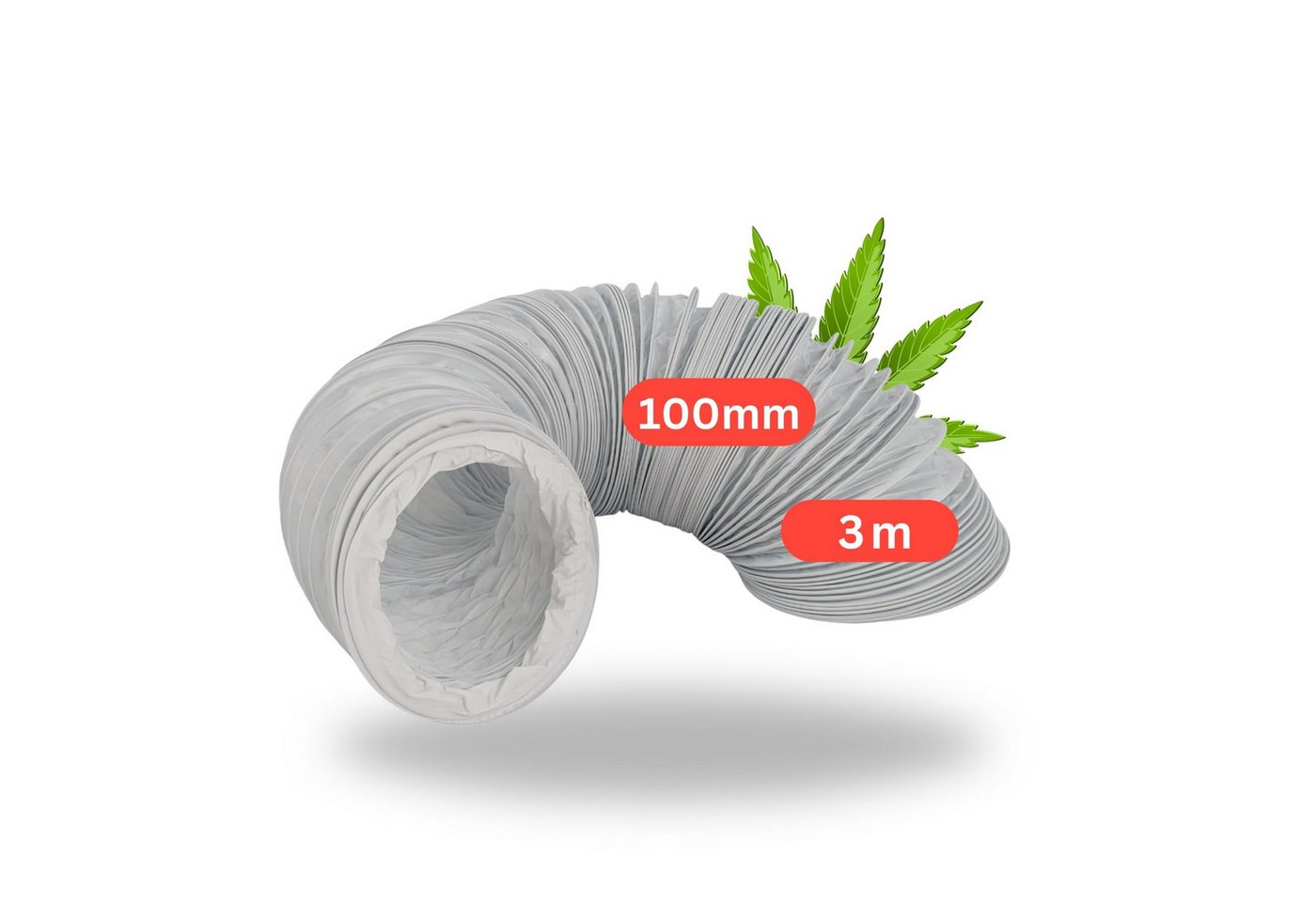 TronicXL Abluft-Set PVC Abluftschlauch 100mm 3m für Grow Box Zelt Schrank Grower Zubehör Bild 5