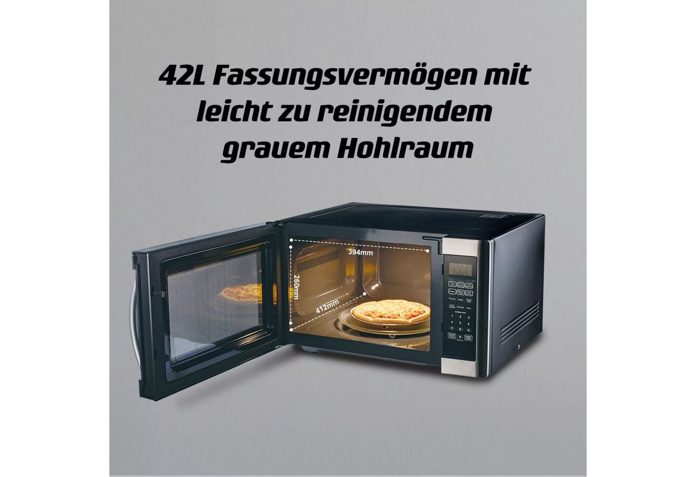 Smad Mikrowelle, Mikrowelle, 42,00 l, digitalerTimer,Einfache Handhabung in schickem Design Bild 2