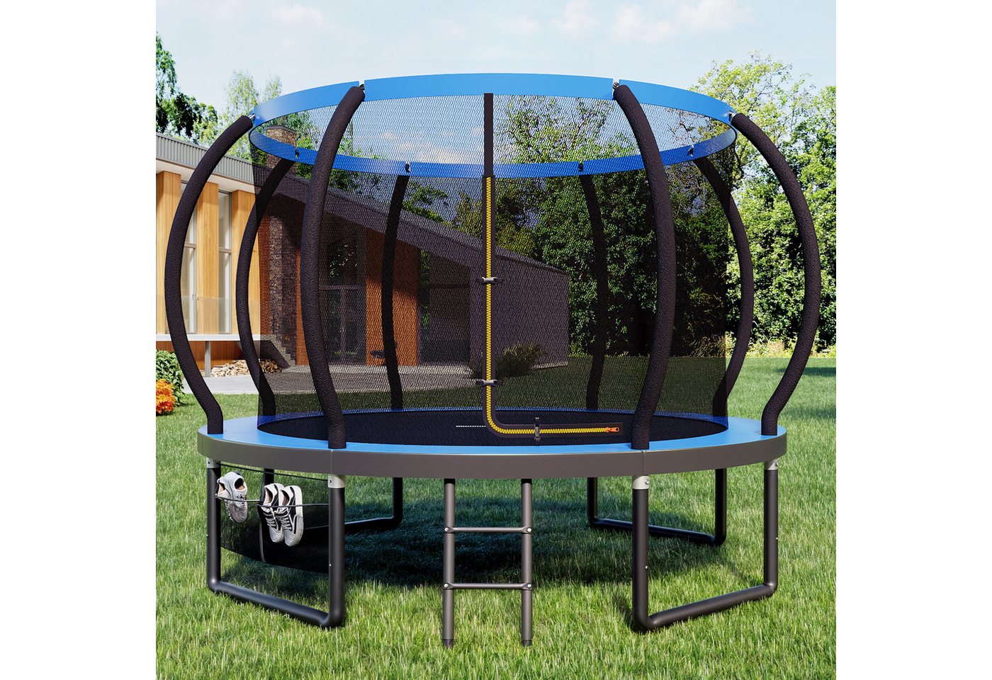HOMALL Gartentrampolin Kindertrampolin Ø305/366, Gewicht 150kg, Ø 305 cm, (228 cm, Ø 228/305/366/427 cm, mit Sicherheitsnetz und Leiter, 360° Schutzgitter) Bild 2