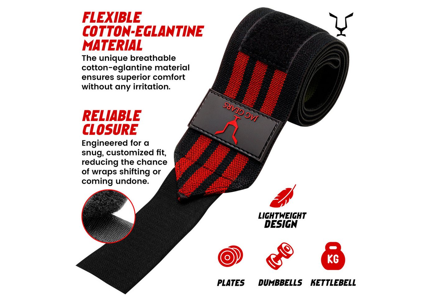 JAG GEARS Ellenbogenschutz Ellenbogenbandage, verstellbare Riemen zum Gewichtheben (pair), Mehrzwecksport, Kreuzheben, Klimmzüge, Fitnessbandage Bild 3