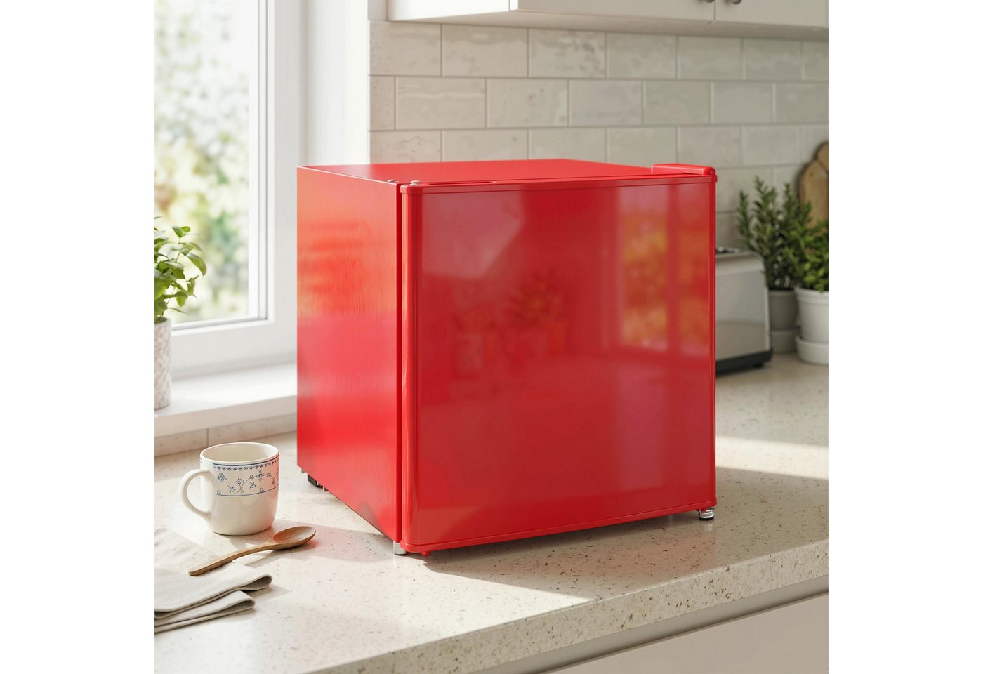 HOMCOM Gefrierschrank Gefriertruhe 800-127V90RD, 48,8 cm hoch, 47 cm breit, -14 bis -24℃ 5-stufige Temperaturregelung Bild 5