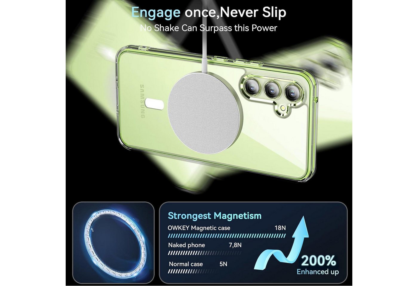 LuxusKollektion Handyhülle Hülle A54 5G Magnetisch MagSafe Samsung Galaxy A54 A54-Transparent