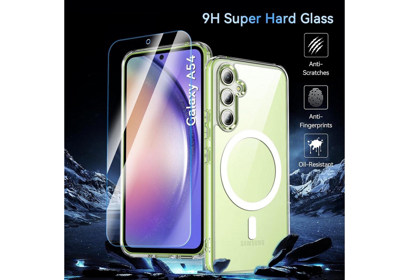 LuxusKollektion Handyhülle Hülle A54 5G Magnetisch MagSafe Samsung Galaxy A54 A54-Transparent Bild 2