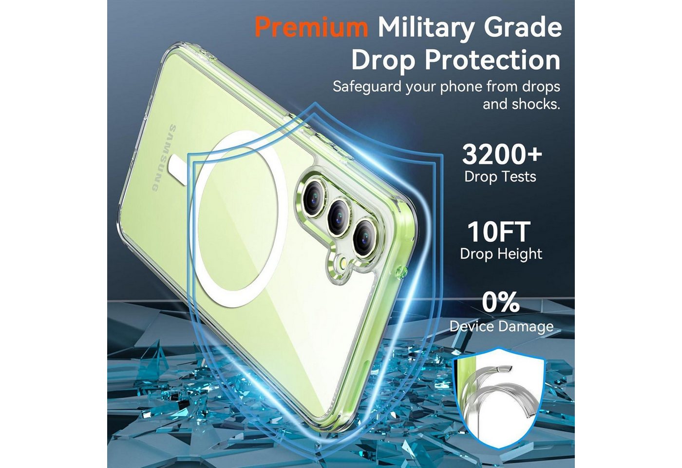 LuxusKollektion Handyhülle Hülle A54 5G Magnetisch MagSafe Samsung Galaxy A54 A54-Transparent Bild 4