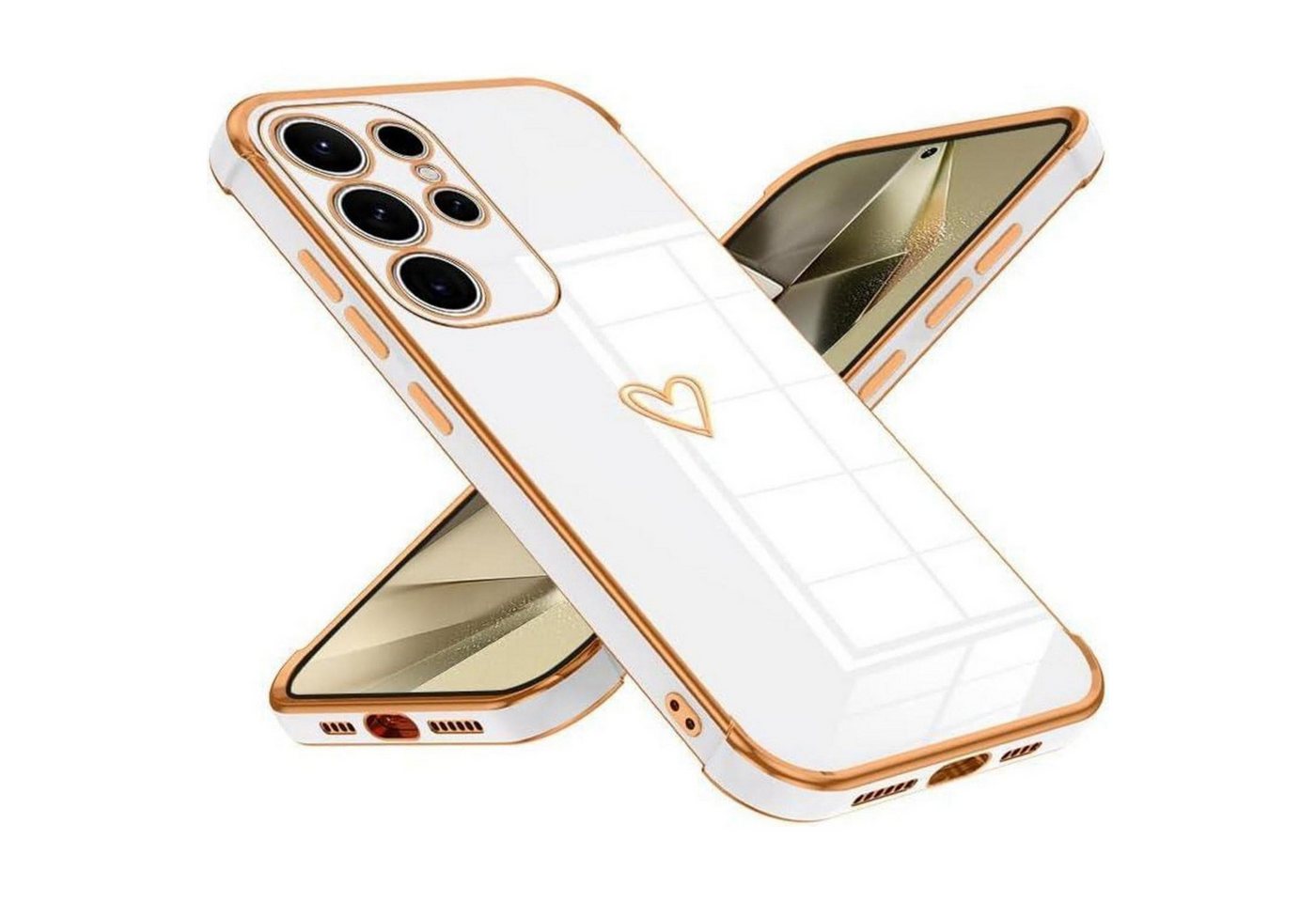 LuxusKollektion Handyhülle Handyhülle S25 Ultra TPU Kameraschutz Samsung galaxy S25 Ultra Weiß Bild 2