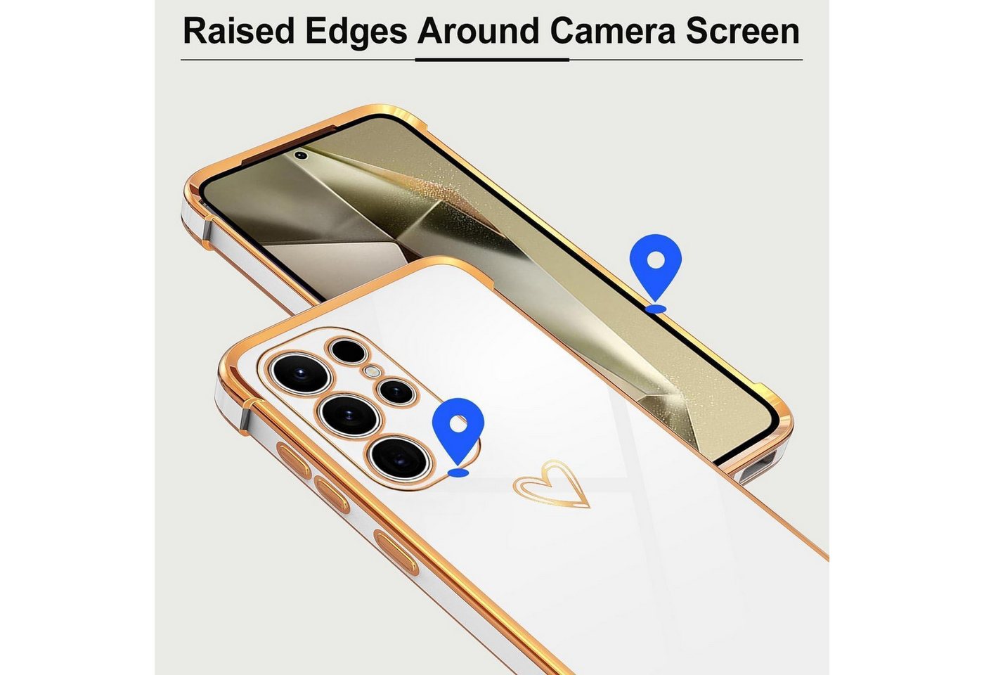 LuxusKollektion Handyhülle Handyhülle S25 Ultra TPU Kameraschutz Samsung galaxy S25 Ultra Weiß Bild 4
